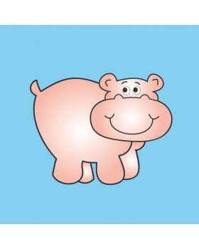Párna varázsmintával - víziló