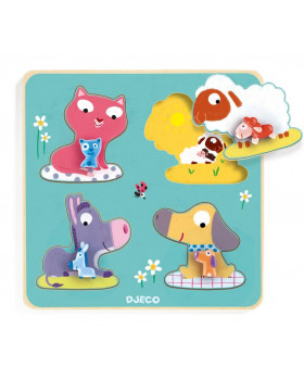 Behelyezos puzzle – Anyukak es kicsinyeik – Tanya
