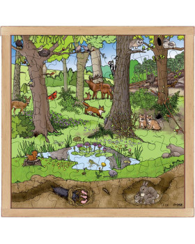 Puzzle - Erdő - Az erdő tavasszal és nyáron