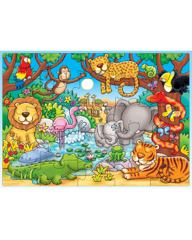 Puzzle - keresd meg az állatokat a dzsungelben