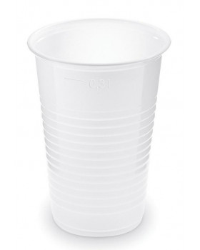 Fehér, műanyag pohár, 100 db - 0,3 l