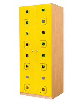 Ajtó 6 - MDF - négyzetek - sárga