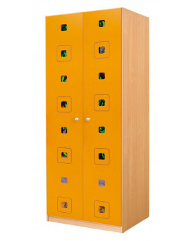 Ajtó 6 - MDF - négyzetek - narancssárga