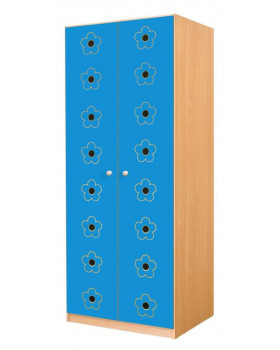 Ajtó 6 - MDF - virágok - kék