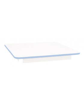Asztallap 18 mm, FEHÉR - négyzet 80x80 cm - kék