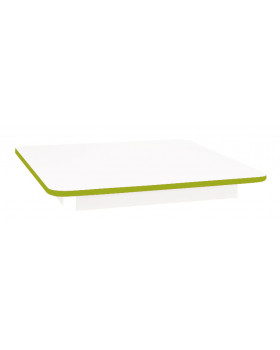 Asztallap 18 mm, FEHÉR - négyzet 80x80 cm - zöld
