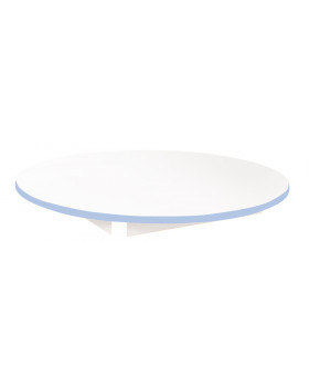 Asztallap 18 mm, FEHÉR - kör 90 cm - kék