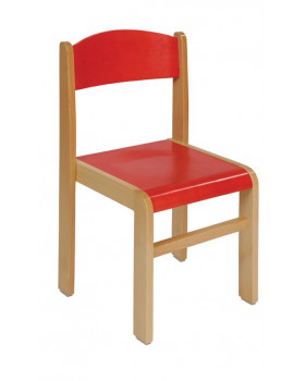 Bükkfa szék - ülésmagasság 26 cm - piros