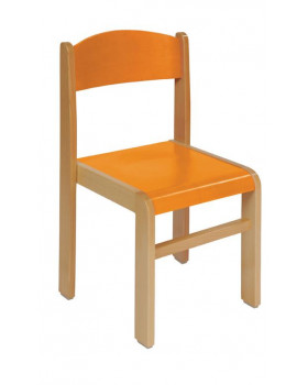 Bükkfa szék - ülésmagasság 26 cm - narancssárga