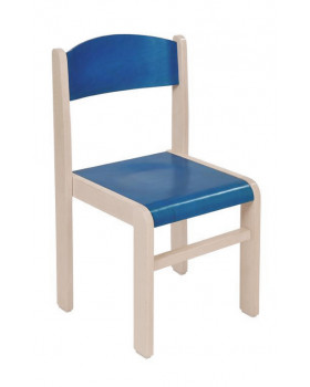 Fa szék FEHÉRÍTETT JUHAR-kék, 26 cm