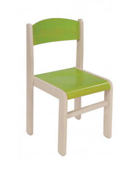 Fa szék FEHÉRÍTETT JUHAR-zöld, 26 cm