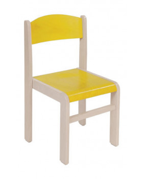Fa szék FEHÉRÍTETT JUHAR - sárga, 31 cm