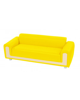 „Mosoly“ hármas kanapé sárga