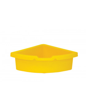 Sarok műanyag tároló - sárga