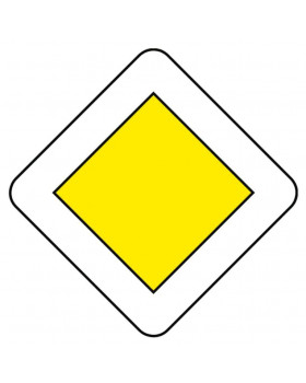 Mellény közlekedési táblával - Főútvonal