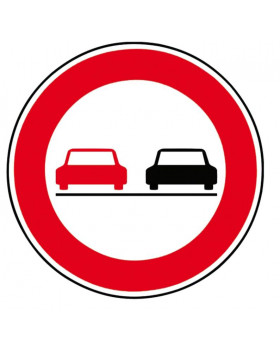 Mellény közlekedési táblával - Előzni tilos