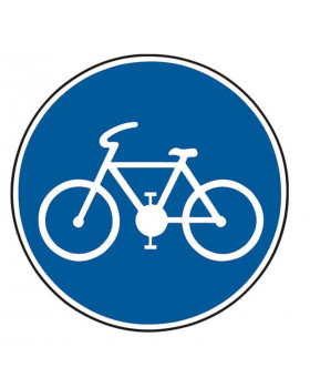 Mellény közlekedési táblával - Kerékpárút