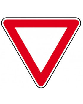 Mellény közlekedési táblával - Elsőbbségadás kötel
