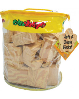 Habszivacs építőkockák, 80 db - natúr