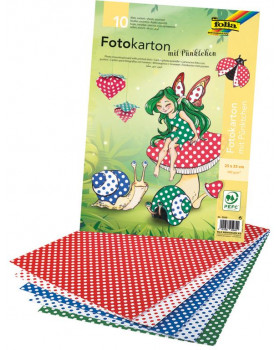Pöttyös kartonpapír 10 lap