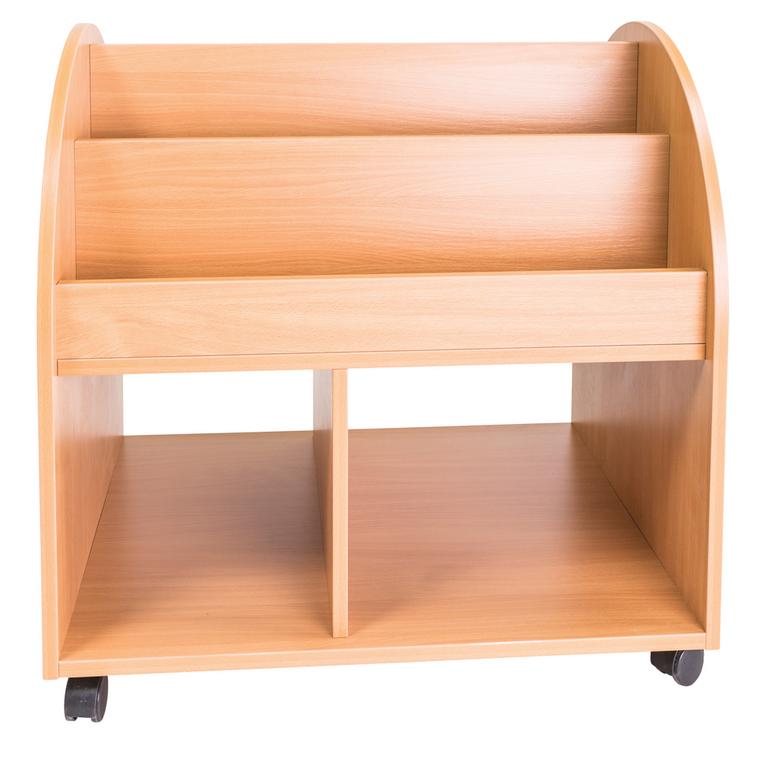 Gurulós játék- és könyves szekrény - Bükk